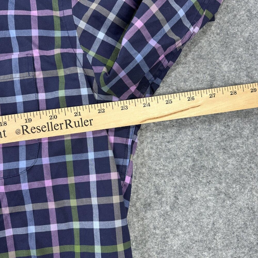 Jos A Bank Traveler Shirt Mens Large Multicolor Plaid Slim Fit Long Sleeve - Picture 6 of 8